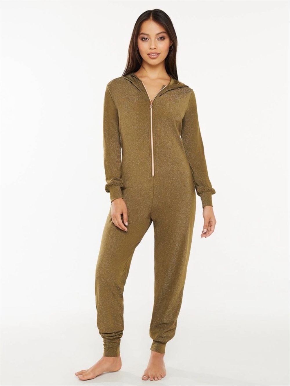 Savage X Fenty Sleep & Shine Hooded Onesie Jumpsuit NWOT Size Large